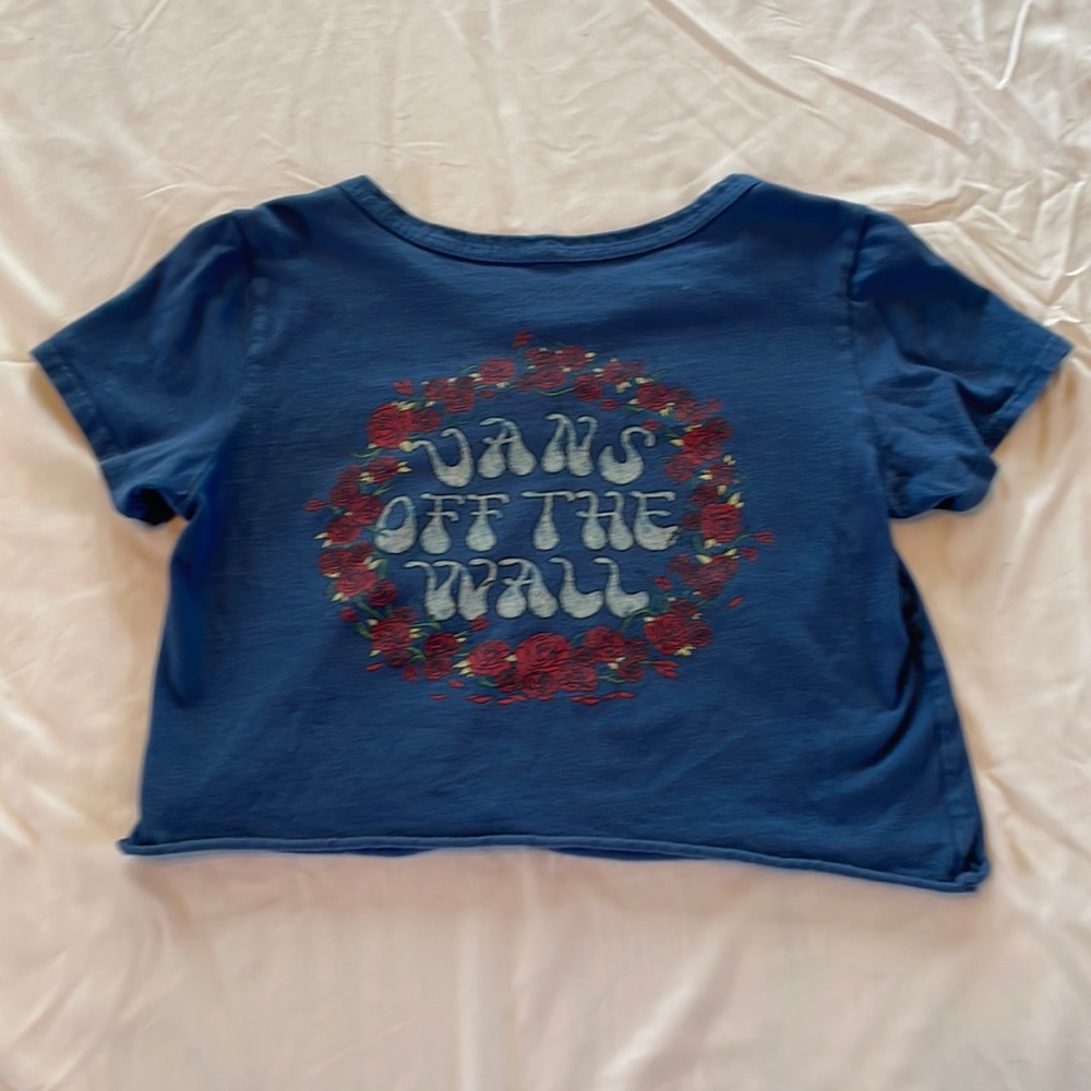 Vans crop graphic tee, womens small.